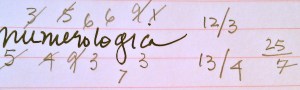 numo notation Numerologica is a '7'